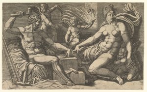 Venus and Vulcan at the Forge by Giorgio Ghisi