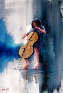 Expressive Cellist by Giorgio Gosti