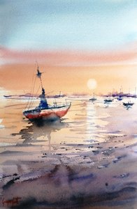 Golden Hour Boat by Giorgio Gosti