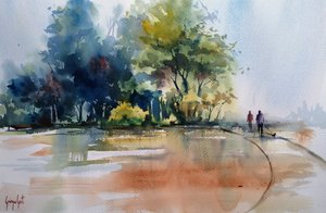 Misty Autumn Walk by Giorgio Gosti