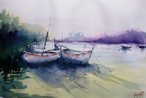 Misty Morning Boats