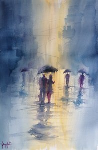 Rainy City Umbrellas by Giorgio Gosti
