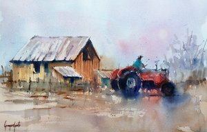 Rustic Farm Tractor by Giorgio Gosti