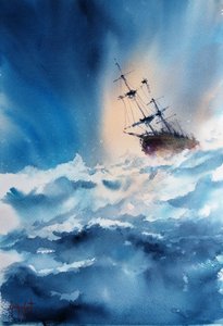 Tall Ship Storm by Giorgio Gosti