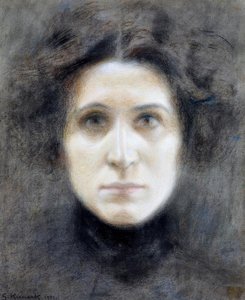 Portrait of Irma Gramatica by Giorgio Kienerk