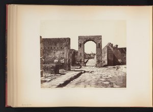 View of Strada Mercurio in Pompeii, Italy by Giorgio Sommer (attributed to)