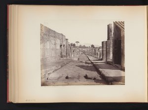 View of the Strada della Abbondanza in Pompeii, Italy by Giorgio Sommer (attributed to)
