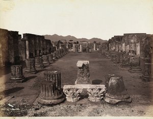 General view of the Basilica, east side, Pompeii by Giorgio Sommer