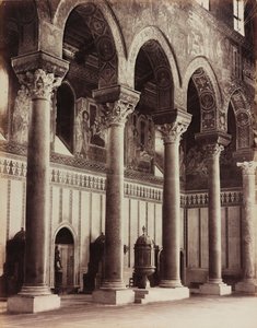 Inner View of the Cathedral of Monreale, View of the Aisle