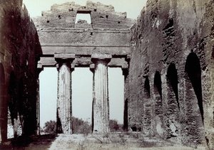 Interior of the Temple of the Concordia in the Valley of the Temples in Agrigento by Giorgio Sommer