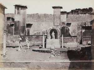 Partial View of the Elevated Garden of the House of Marcus Lucretius in Pompeii by Giorgio Sommer