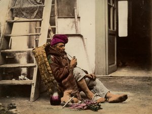Sales of radishes in Naples