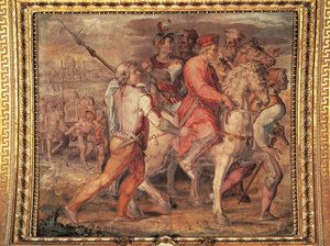 Cosimo I Leaving for Exile (fresco)