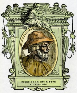 Portrait of Piero di Cosimo, engraving from Lives of the Most Excellent Painters, Sculptors and Architects by Giorgio Vasari