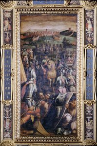The Capture of Casole (from the ceiling of the Salone dei Cinquecento, 1565)
