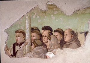 Saint Francis Appears to Fra Agostino and a Bishop (Detail) by Giotto di Bondone