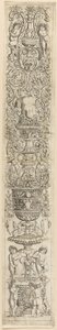 Four Children with a Cat and a Dog, plate nine from Twelve Ornament Panels