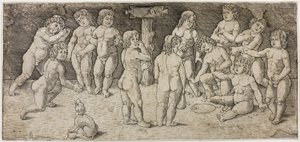 Twelve Cupids Playing by Giovan Pietro Birago