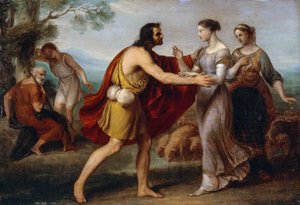 Meeting between Jacob and Rachel by Giovanni Carnovali