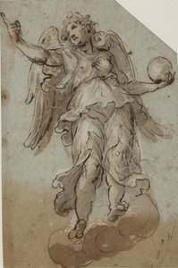 Angel with a Globe Among Clouds by Giovanni Alberti