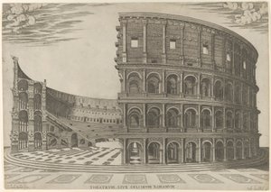 Section and Elevation of the Colosseum in Rome
