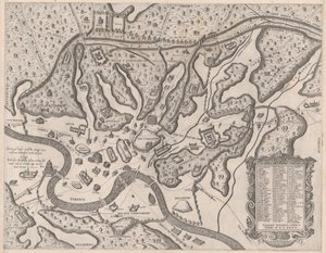 Speculum Romanae Magnificentiae: Ancient Rome, and its Hills, from the West, 1582 by Giovanni Ambrogio Brambilla