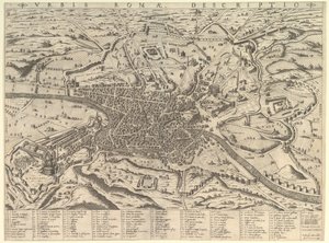 Speculum Romanae Magnificentiae: View of Modern Rome from the West by Giovanni Ambrogio Brambilla