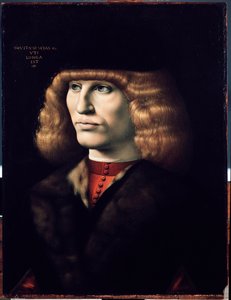 Portrait of Young Man, circa 1495 by Giovanni Ambrogio de Predis