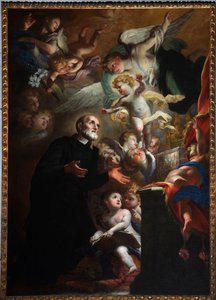 Apparition of the Child to San Filippo Neri (1687) by Giovanni Andrea Carlone