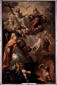 Saint Nicholas of Bari and the Holy Trinity by Giovanni Andrea Carlone