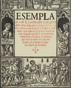 Esemplario di Lauori, Title Page Recto, August 1, 1532