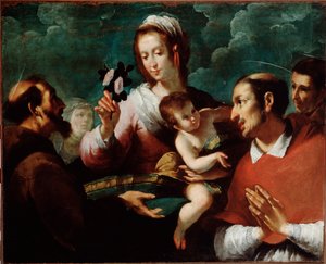Virgin and Child with Saint Charles Borromeo by Giovanni Andrea di Ferrari
