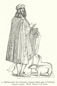 Self-portrait of Italian Renaissance Artist Il Sodoma (Giovanni Antonio Bazzi) by Giovanni Antonio Bazzi (after) Sodoma
