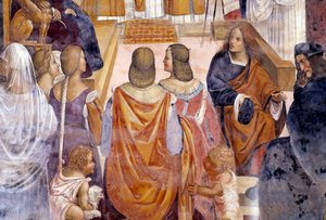 Benedict Excommunicates Two Nuns and Absolves Them After Their Death (Detail) by Giovanni Antonio Bazzi Sodoma