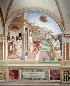 Benoit liberates a monk possessed by a demon (fresco) by Giovanni Antonio Bazzi Sodoma