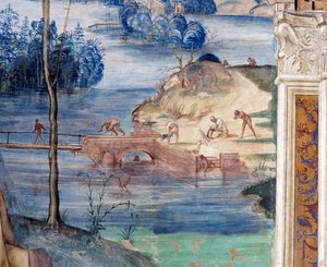 How Saint Maur Walks on the Water to Rescue Placid (detail) by Giovanni Antonio Bazzi Sodoma