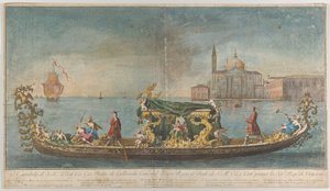 The Highly Ornamented Second Gondola of Ambassador Giovanni Battista Colloreado Entering