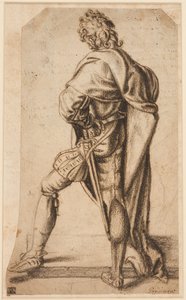 A man standing, seen from behind by Giovanni Antonio Pordenone