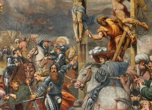Counterfaccata, IL Pordenone, Crucifixion 1520-21 (detail)