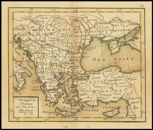 1762 map - Turkey in Europe by Giovanni Antonio Rizzi Zannoni
