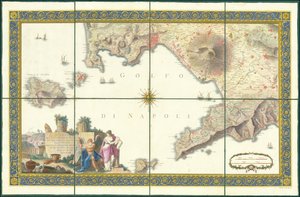 1794 map of the Gulf of Naples by Giovanni Antonio Rizzi Zannoni