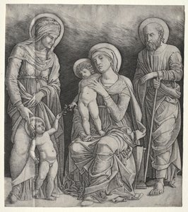 Holy Family with St. Elizabeth and the Infant St. John the Baptist by Giovanni Antonio da Brescia