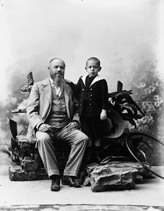 Portrait of Man with Little Boy by Phillipe de Marlier