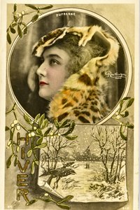 Postcard: Portrait of Mademoiselle Dufresne, Music Hall Artist by Phillipe de Marlier