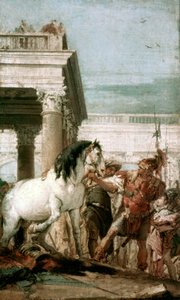 Alexander the Great and his horse Bucephala by Giovanni Battista (1696 1770) Tiepolo