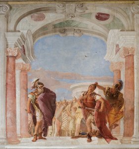 Minerva Restraining Achilles from Killing Agamemnon, from the Room of the Iliad in the Palazzina by Giovanni Battista Tiepolo