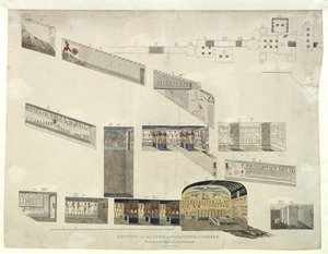 Section of the Tomb of Psammuthis in Thebes, discovered and opened by Belzoni in 1818 by Giovanni Battista Belzoni