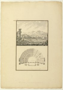 View and Plan of the Theatre of Hierapolis (now Pamukkale) by Giovanni Battista Borra