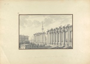 View of Ruins of the Asclepium at Pergamon by Giovanni Battista Borra