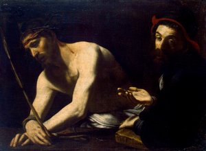 Christ and Caiaphas, 1615-1620 by Giovanni Battista Caracciolo